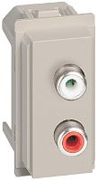 Розетка аудио RCA модульная Legrand BTicino Living Now 1-м. 1 мод. песочный картинка
